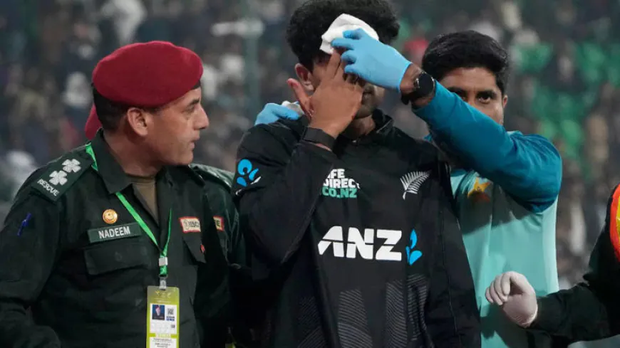 Poor Floodlight at Gaddafi Stadium Raise Concerns Over Rachin Ravindra's Injury in Tri-Series Against Pakistan