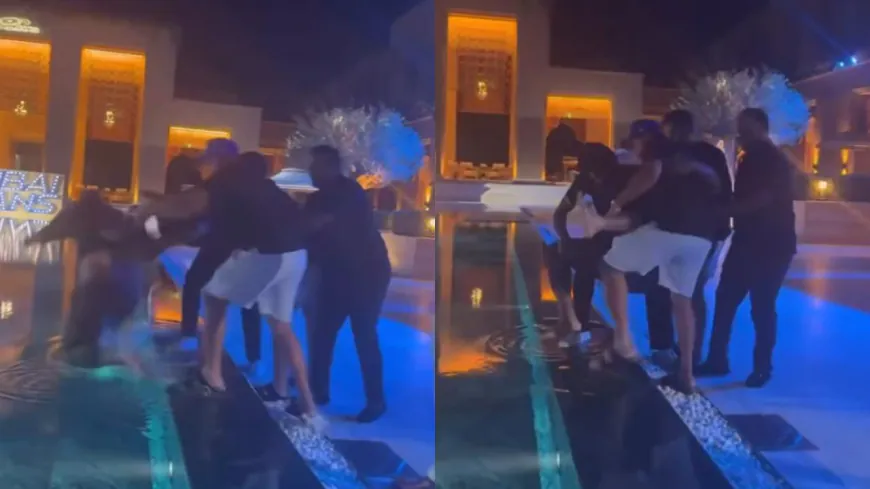 Mumbai Indians Players Punks Team Admin by Dumping Him in the Swimming Pool