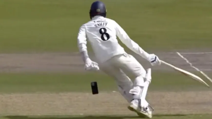 Cricketer Drops Mobile Phone on Pitch During Match and Internet Can't Believe It