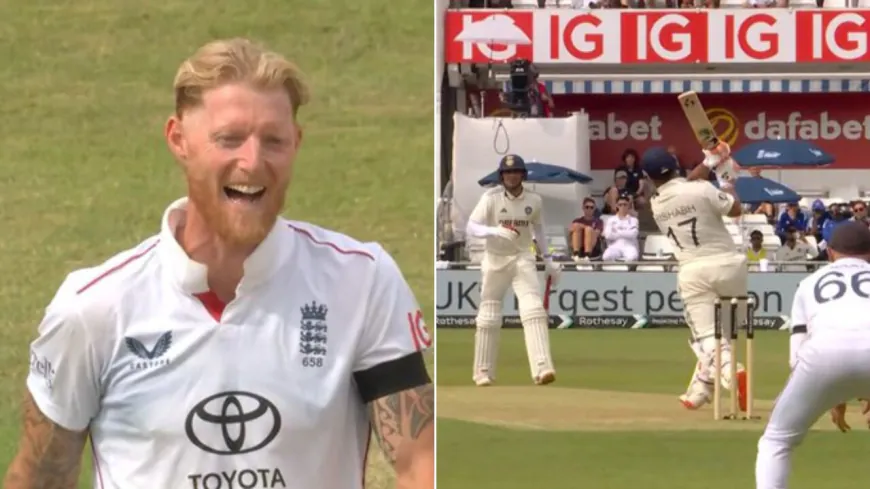Rishabh Pant's Bravado Shot Makes Ben Stokes Laugh as India Takes Charge on Day 1 in Leeds