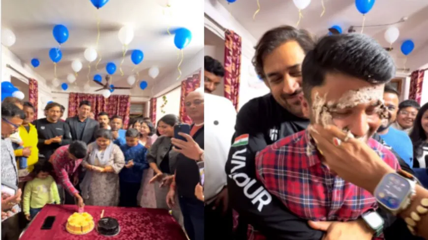 MS Dhoni's Shocked Fan Moment at Birthday Party Wins All Hearts Across the Internet