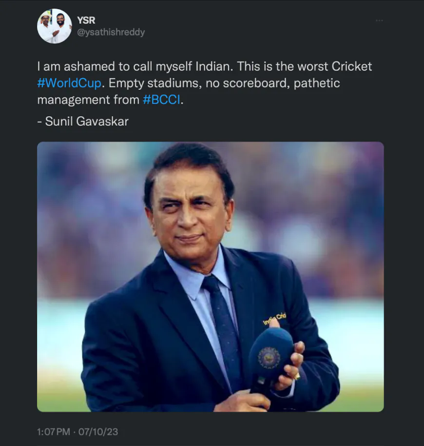 Sunil Gavaskar Attacks Bogus Quotes and Expresses His Anger