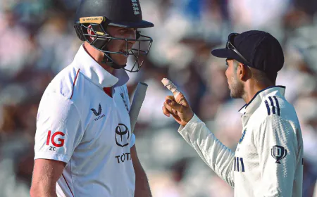 Cricket Turns Fiery but Affable as England Coach Reacts to Shubman Gill and Zak Crawley's Spat