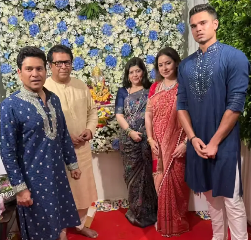 Saaniya Chandok Joins Tendulkar Family Celebration As Arjun's Engagement Photos Go Viral